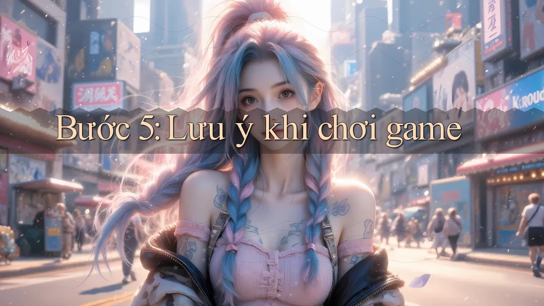 Bước 5: Lưu ý khi chơi game Bước 5: Lưu ý khi chơi game
