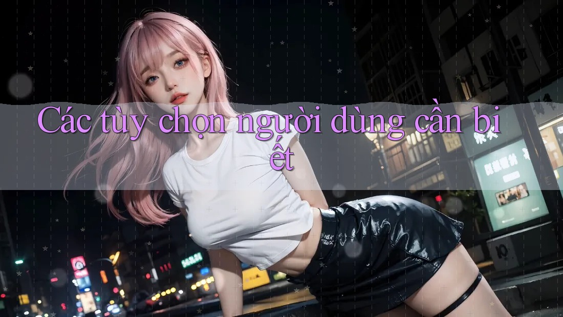 Các tùy chọn người dùng cần biết Các tùy chọn người dùng cần biết
