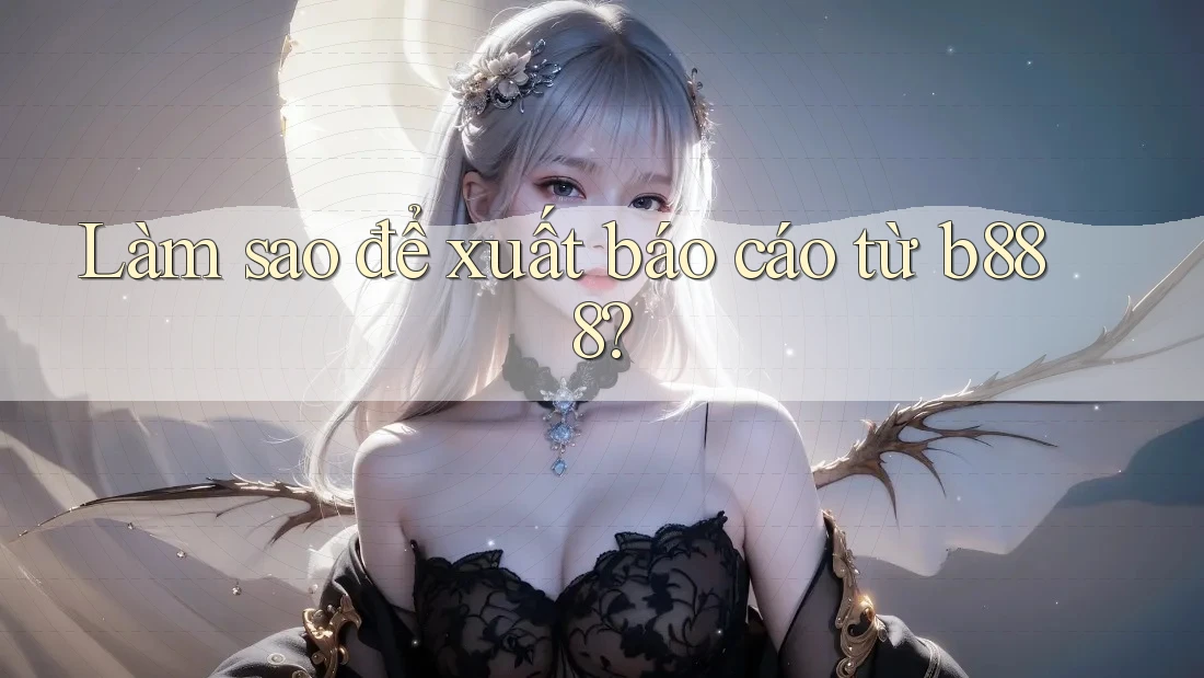 Làm sao để xuất báo cáo từ b888?